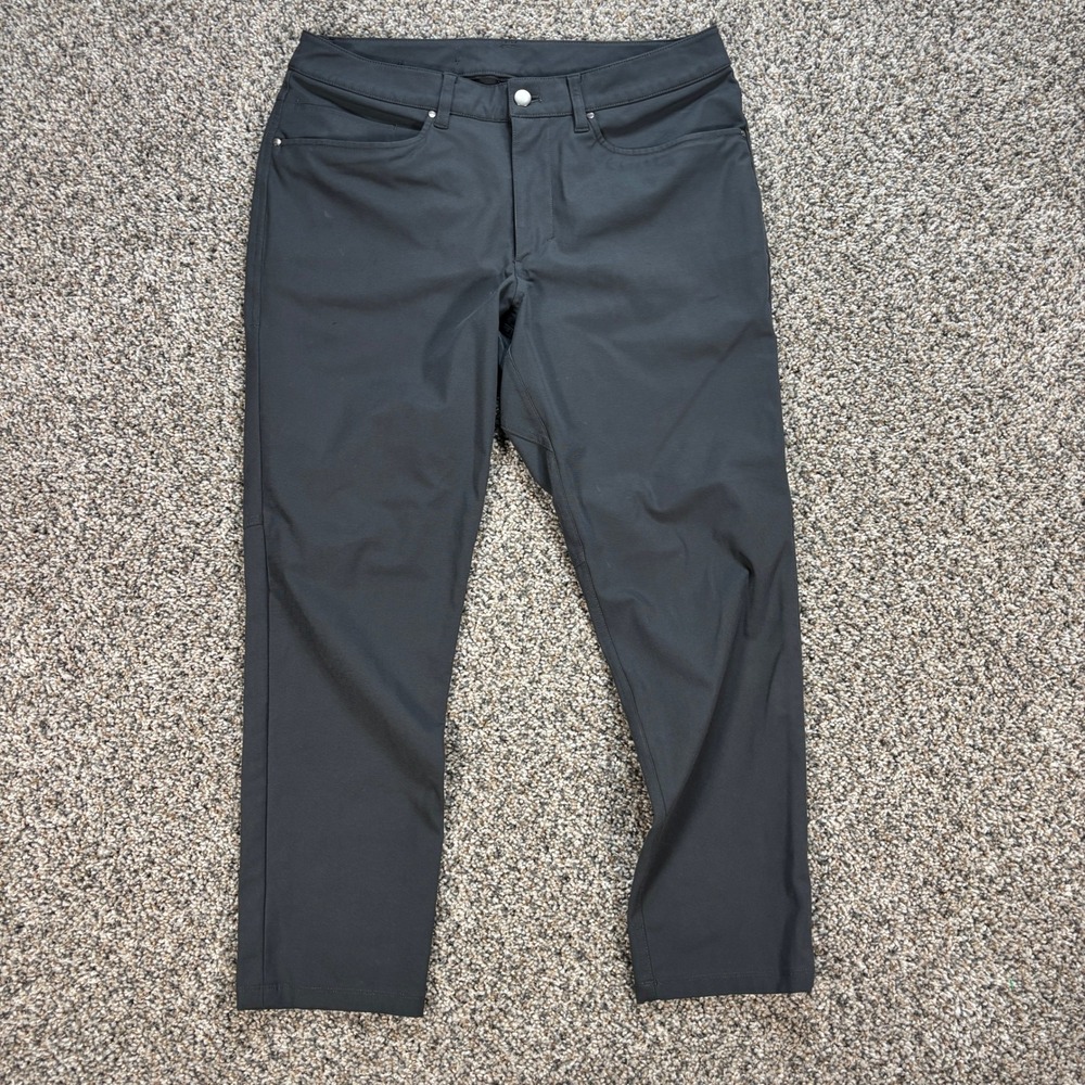 Lululemon ABC Men's 32 Slim Fit Pant Black Warpstreme 5 Pocket Commuter Trousers